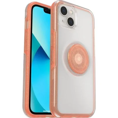 Cover I Phone 13 +Pop Otterbox Symmetry - Clear/Coral